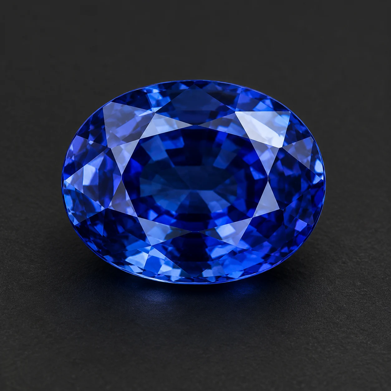 AI illustration of Oval Blue Sapphire; sample design, not current inventory